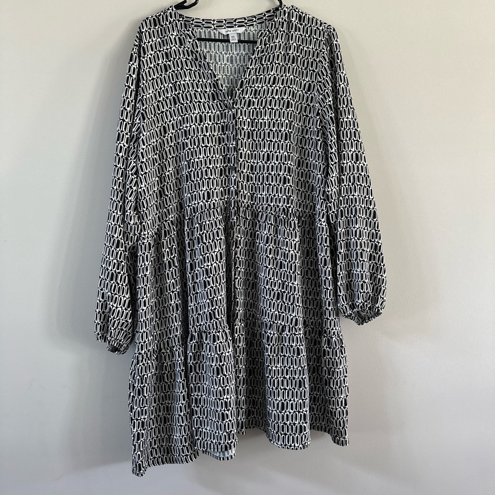 Nine West tiered shirt dress